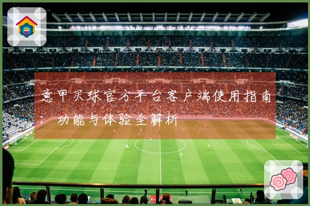 意甲买球官方平台客户端使用指南：功能与体验全解析